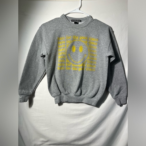 PRINCE PETER Tween Here For The Good Times Crewneck Long Sleeve Sweatshirt Grey - Picture 8 of 8